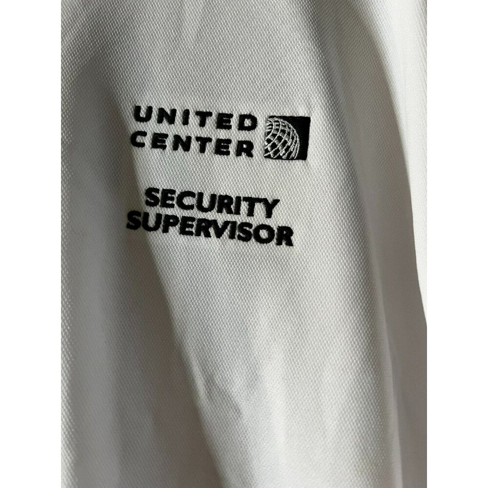 United Center Chicago Security Polo White Shirt Large Bulls Concerts Hawks 2xl